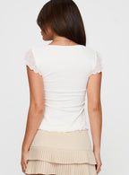 Auroraah Frill Top White