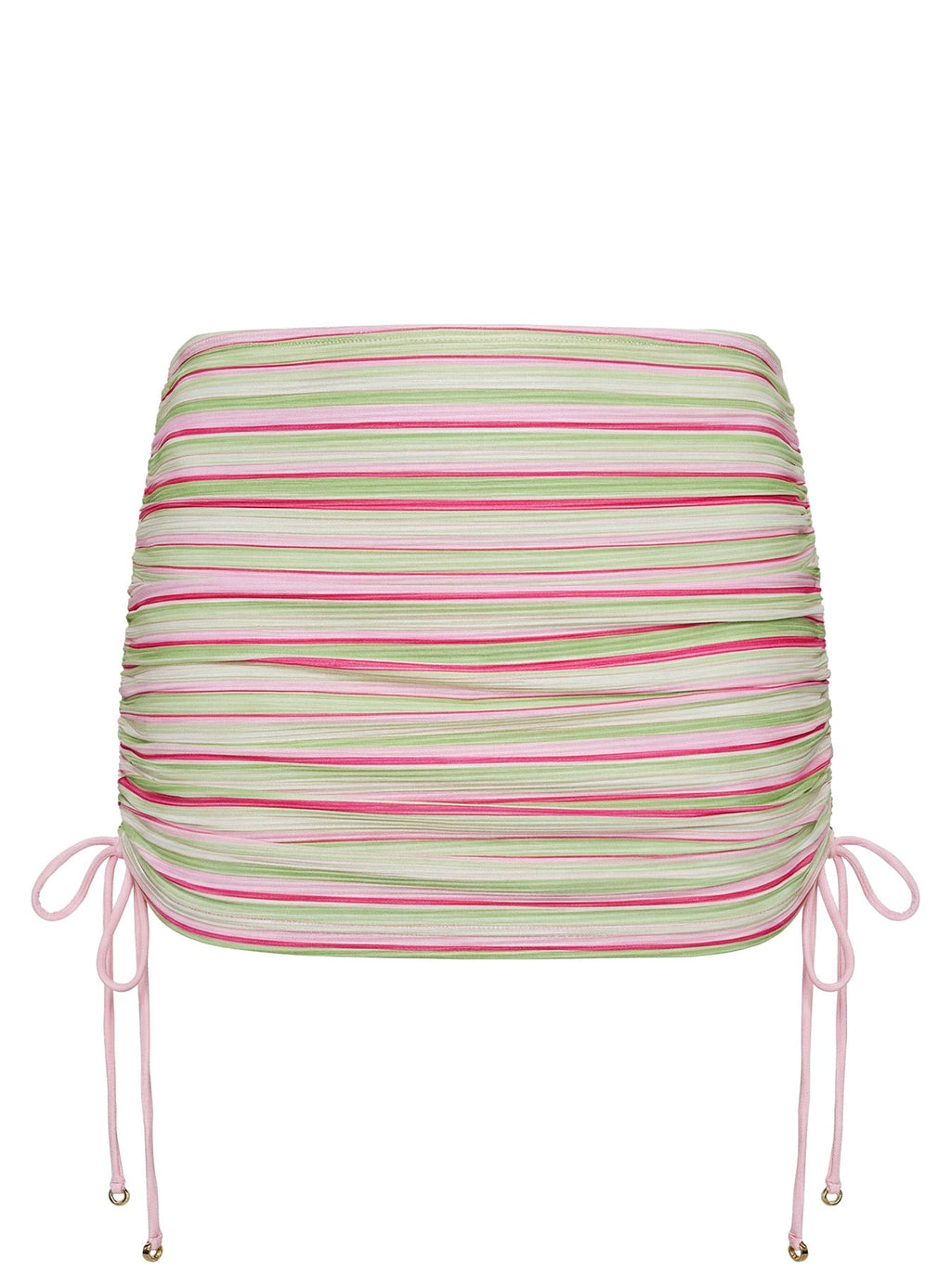 Marjie Ruched Sarong Green / Pink Stripe