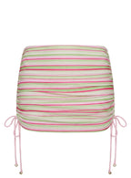 Marjie Ruched Sarong Green / Pink Stripe
