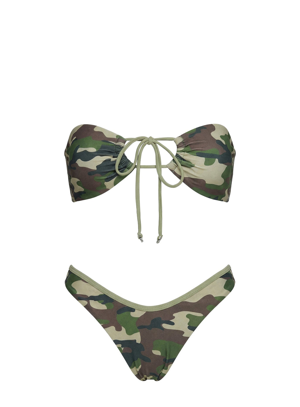 Amiri Contrast High Side Bikini Bottoms Camo