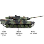 Clearance Sale 1/16 2.4ghz Remote Control German Leopard 2A6 Tank Model(360-Degree Rotating Turret)(Steel Gear Gearbox)(3800mah Battery)