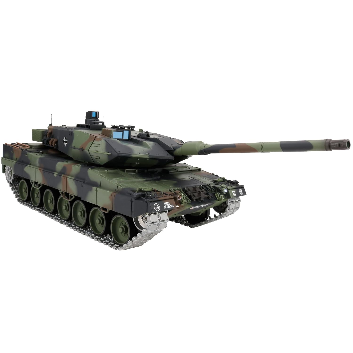 Clearance Sale 1/16 2.4ghz Remote Control German Leopard 2A6 Tank Model(360-Degree Rotating Turret)(Steel Gear Gearbox)(3800mah Battery)