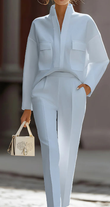 Luxe Oversized Shirt & Tailored Trouser Two-Piece Set