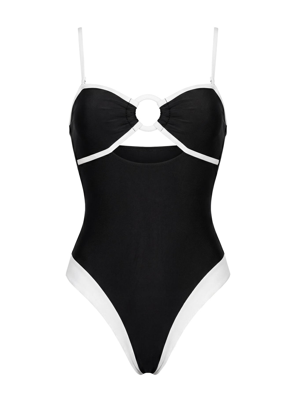 Alycee Ring One Piece Black / White
