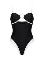Alycee Ring One Piece Black / White