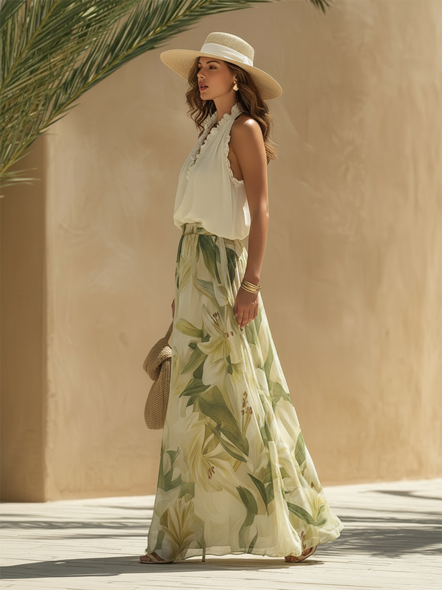 Elegant Fluid Set with Floral Print