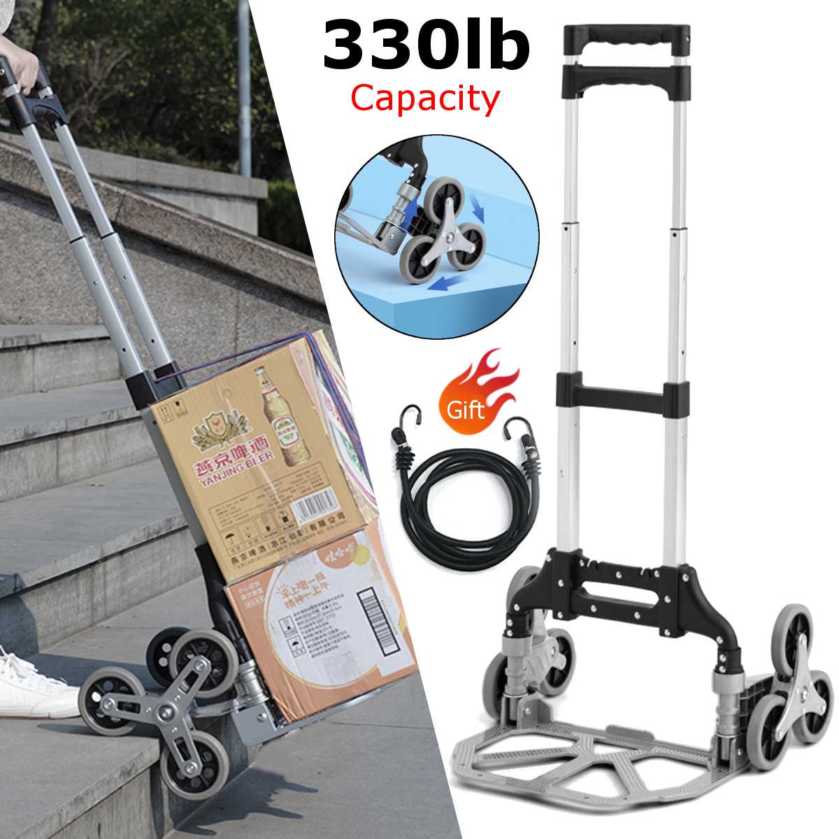 Clearance Sale-Stair Climbing Trolley Cart