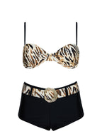 Tigressa Belted Micro Swim Shorts Tiger Multi
