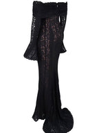 Lace Off-Shoulder Maxi Dress