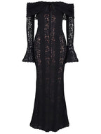 Lace Off-Shoulder Maxi Dress