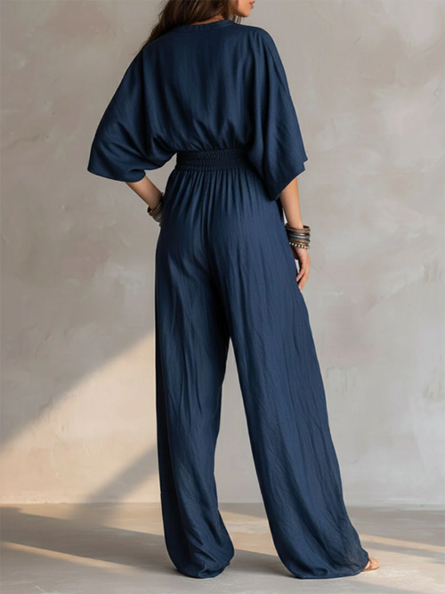 Casual Loose-fit Batwing Jumpsuit