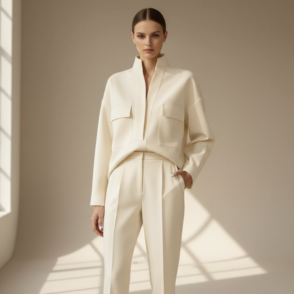 Luxe Oversized Shirt & Tailored Trouser Two-Piece Set