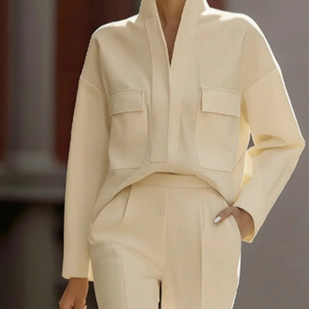 Luxe Oversized Shirt & Tailored Trouser Two-Piece Set