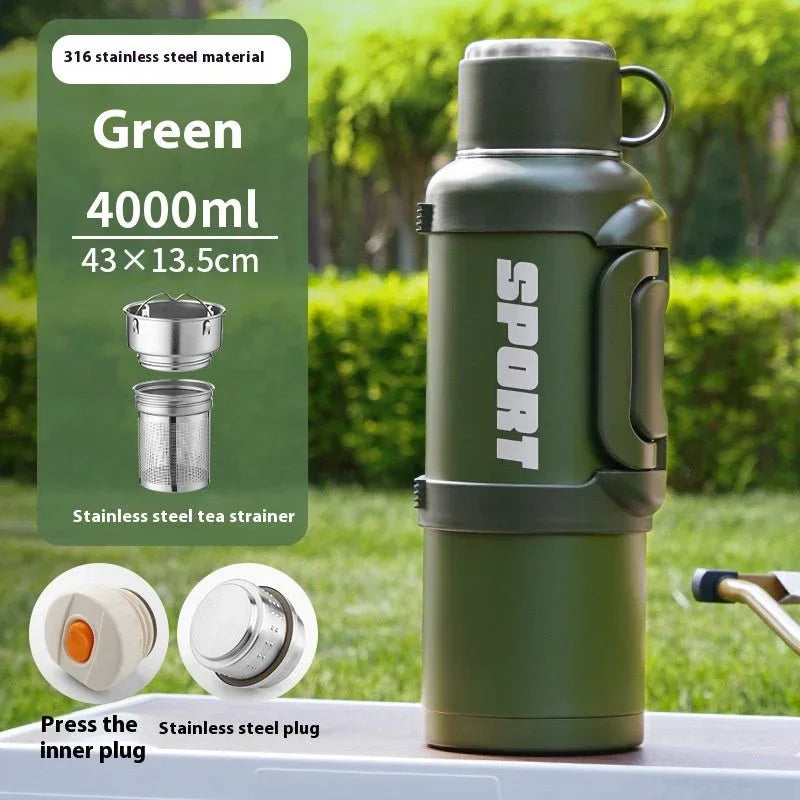 ⏰️Clearance Sale Large Capacity Stainless Steel Thermos Cup - Insulated 1300ML to 4000ML for Outdoor Use