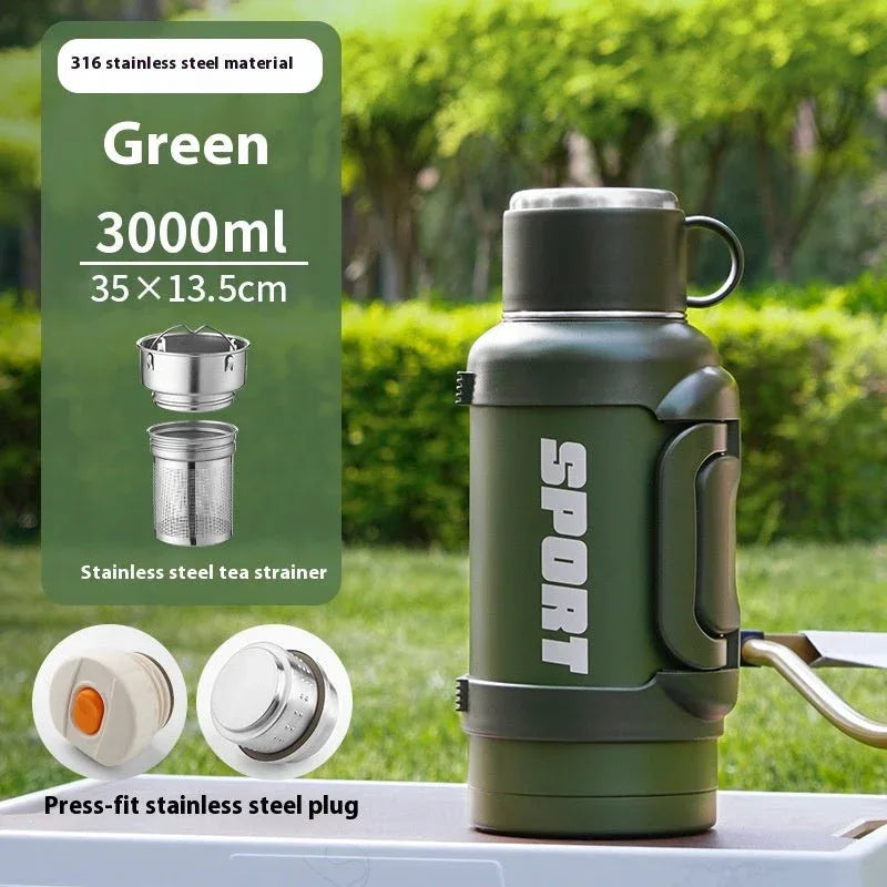 ⏰️Clearance Sale Large Capacity Stainless Steel Thermos Cup - Insulated 1300ML to 4000ML for Outdoor Use
