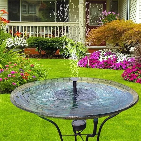 Solar Bird Bath Fountain Pump with 4 Nozzles