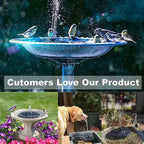 Solar Bird Bath Fountain Pump with 4 Nozzles