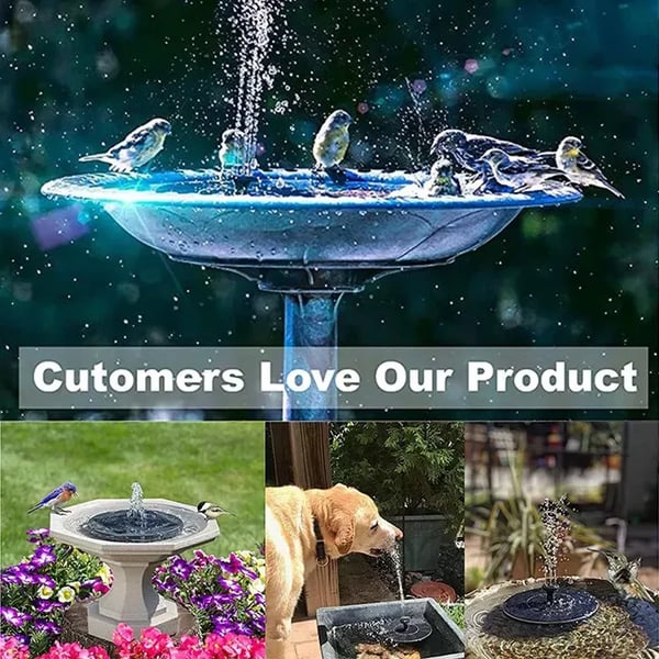 Solar Bird Bath Fountain Pump with 4 Nozzles